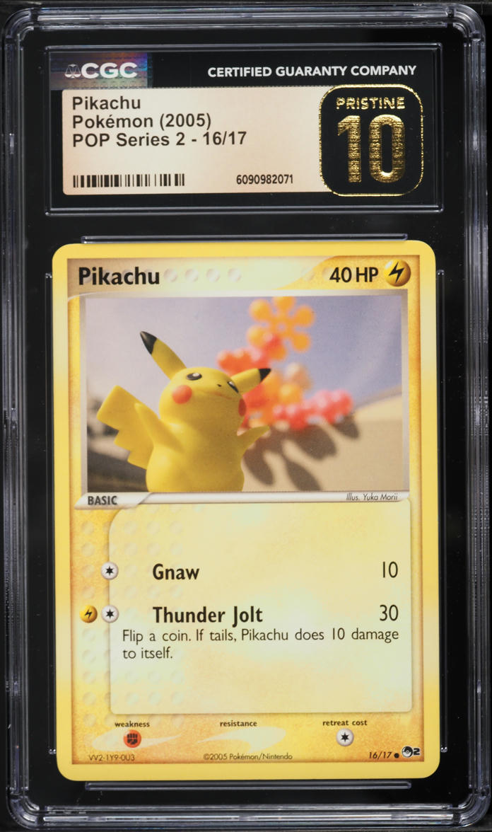 2005 Pokemon POP Series 2 Pikachu #16 CGC 10 PRISTINE
