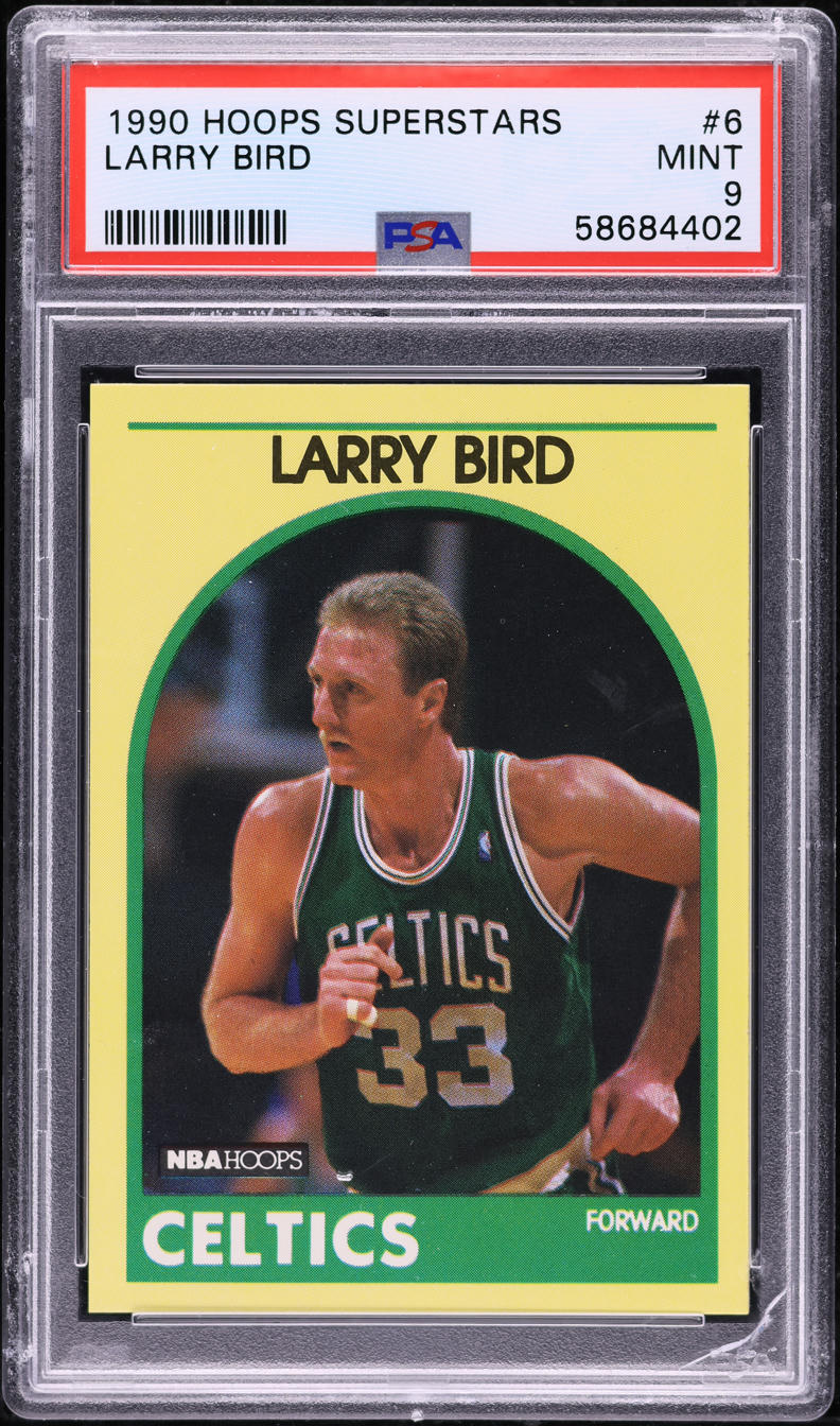 1990 Hoops Superstars Larry Bird #6 PSA 9 MINT
