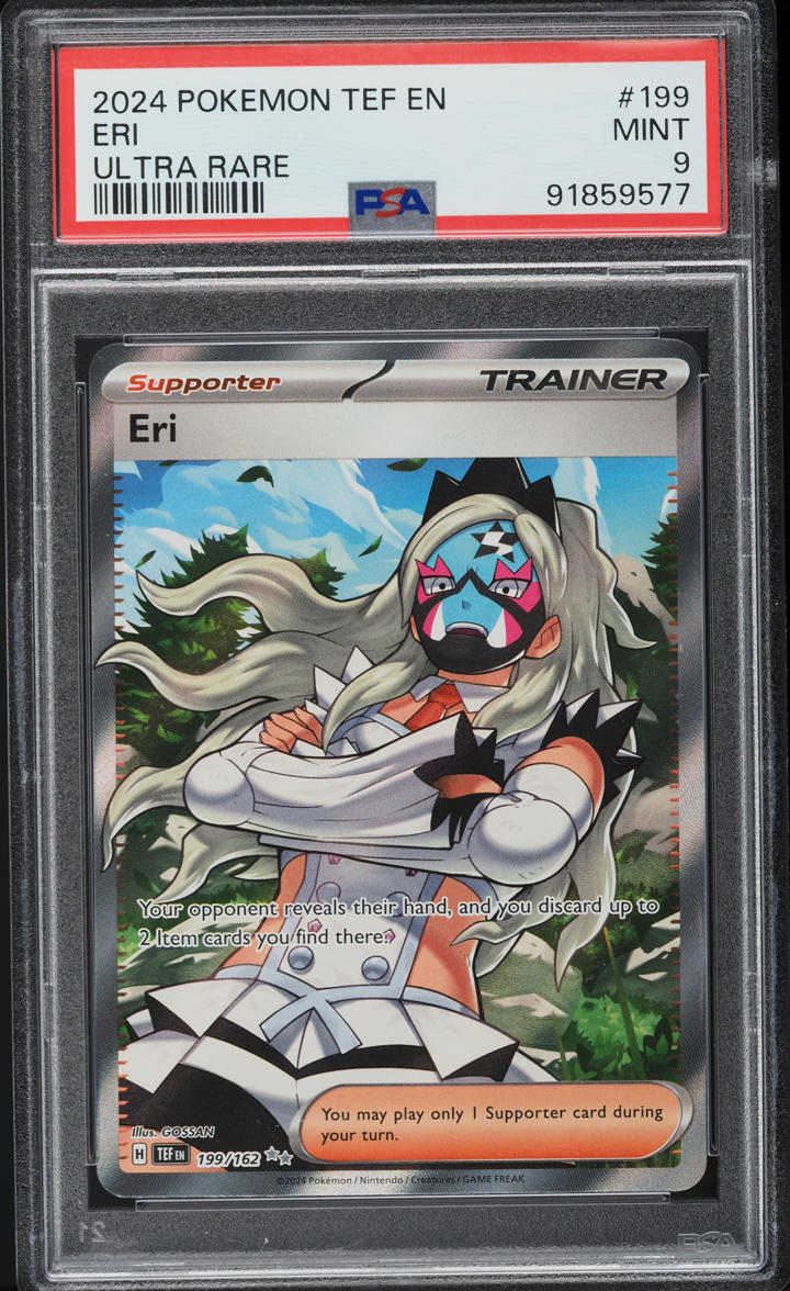 2024 Pokemon Scarlet & Violet Temporal Forces Full Art Eri #199 PSA 9 MINT