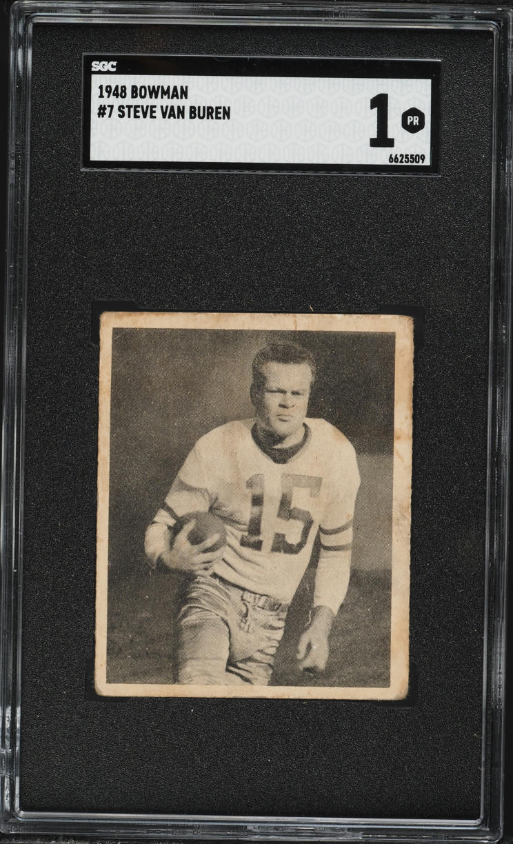 1948 Bowman Football Steve Van Buren #7 SGC 1 PR