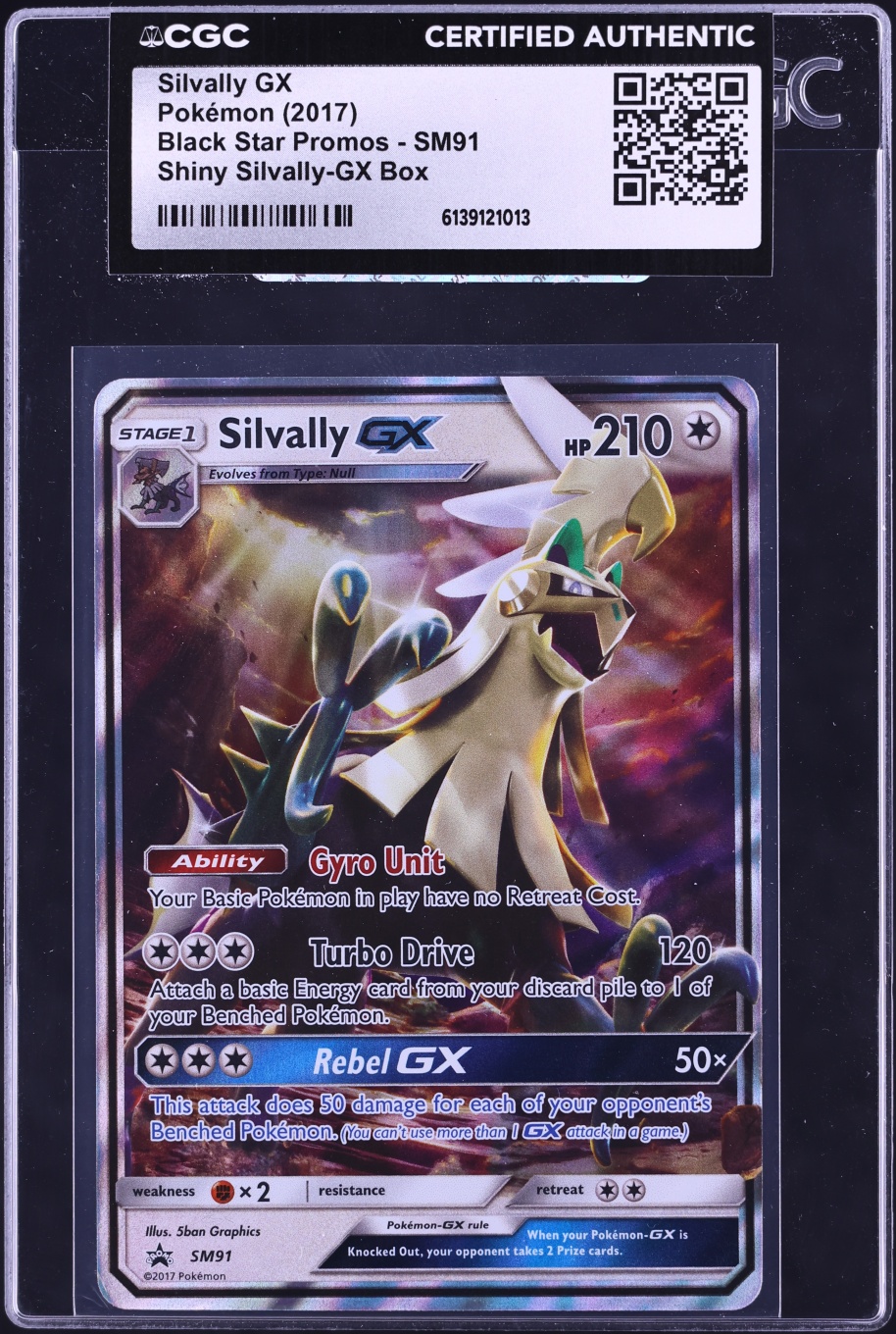 2017 Pokemon Sun & Moon Black Star Promo Silvally GX #SM91 CGC AUTH