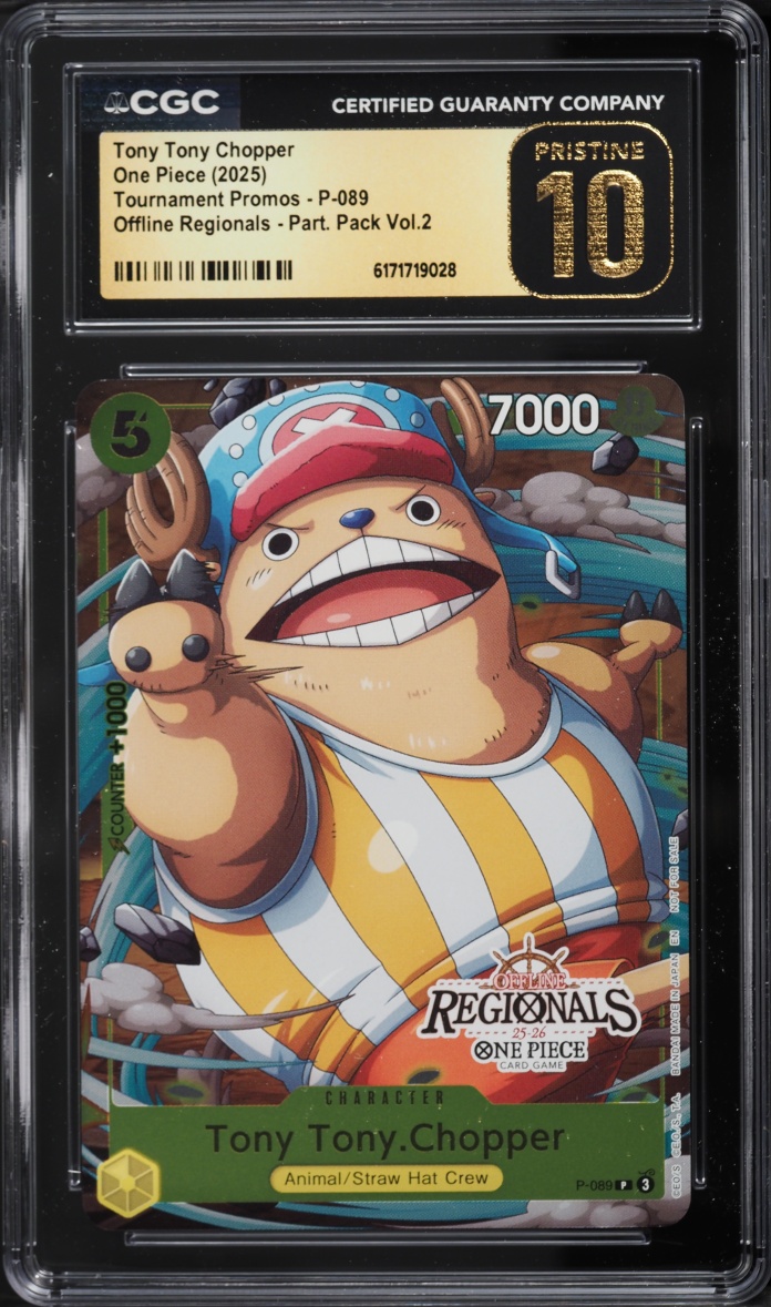 2025 One Piece Promo Tournament Offline Regionals Pack Vol. 2 Tony Tony Chopper CGC 10 PRISTINE