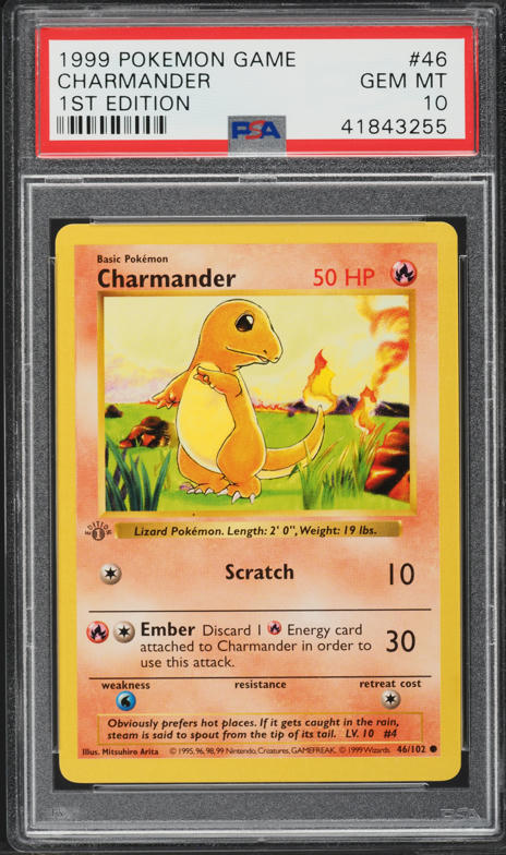 1999 Pokemon Spanish Base Set 1st Edition Charmander #46 PSA 9