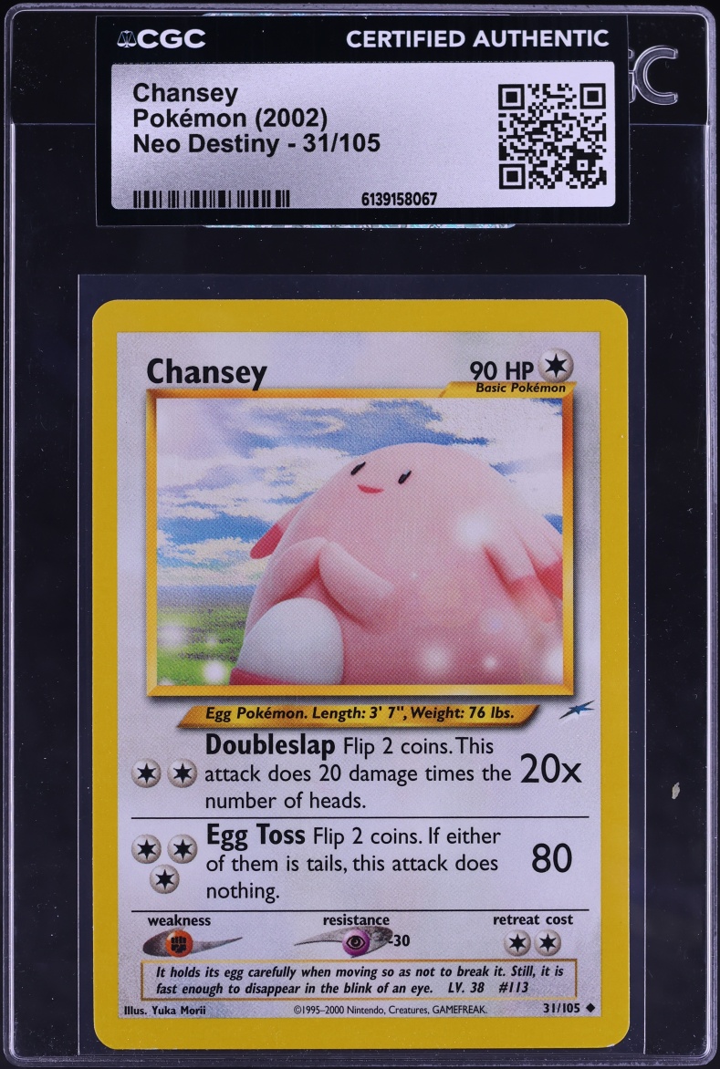 2002 Pokemon Neo Destiny Chansey #31 CGC AUTH