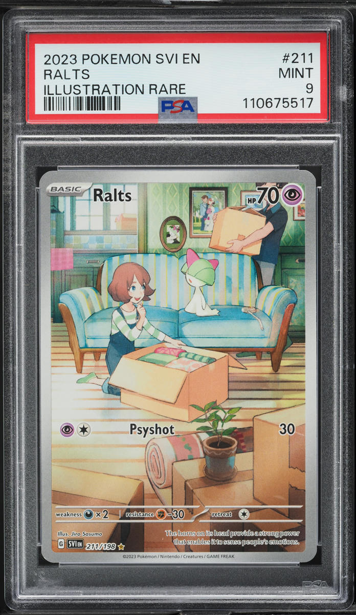 2023 Pokemon Scarlet & Violet Illustration Rare Ralts #211 PSA 9 MINT