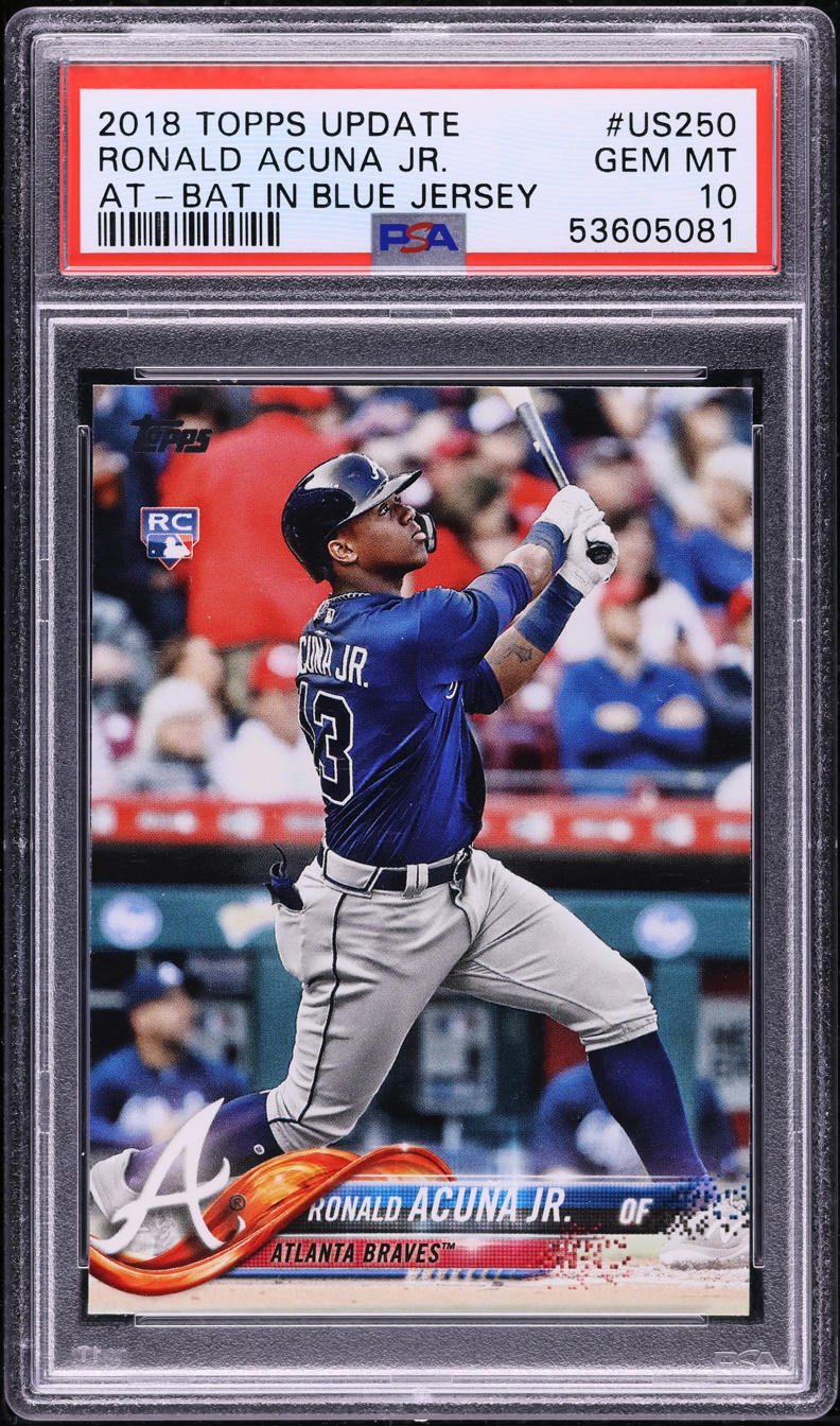 2018 Topps Update Ronald Acuna Jr. ROOKIE #US250 PSA 10 GEM MINT
