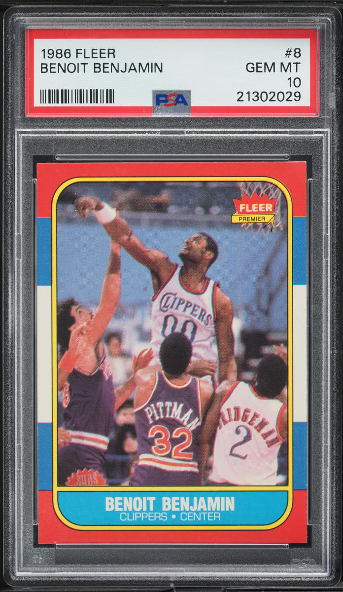1986 Fleer Basketball Benoit Benjamin ROOKIE #8 PSA 10 GEM MINT