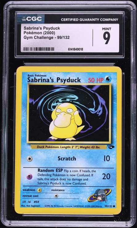 2000 Pokemon Gym Challenge Sabrina's Psyduck #99 CGC 9 MINT