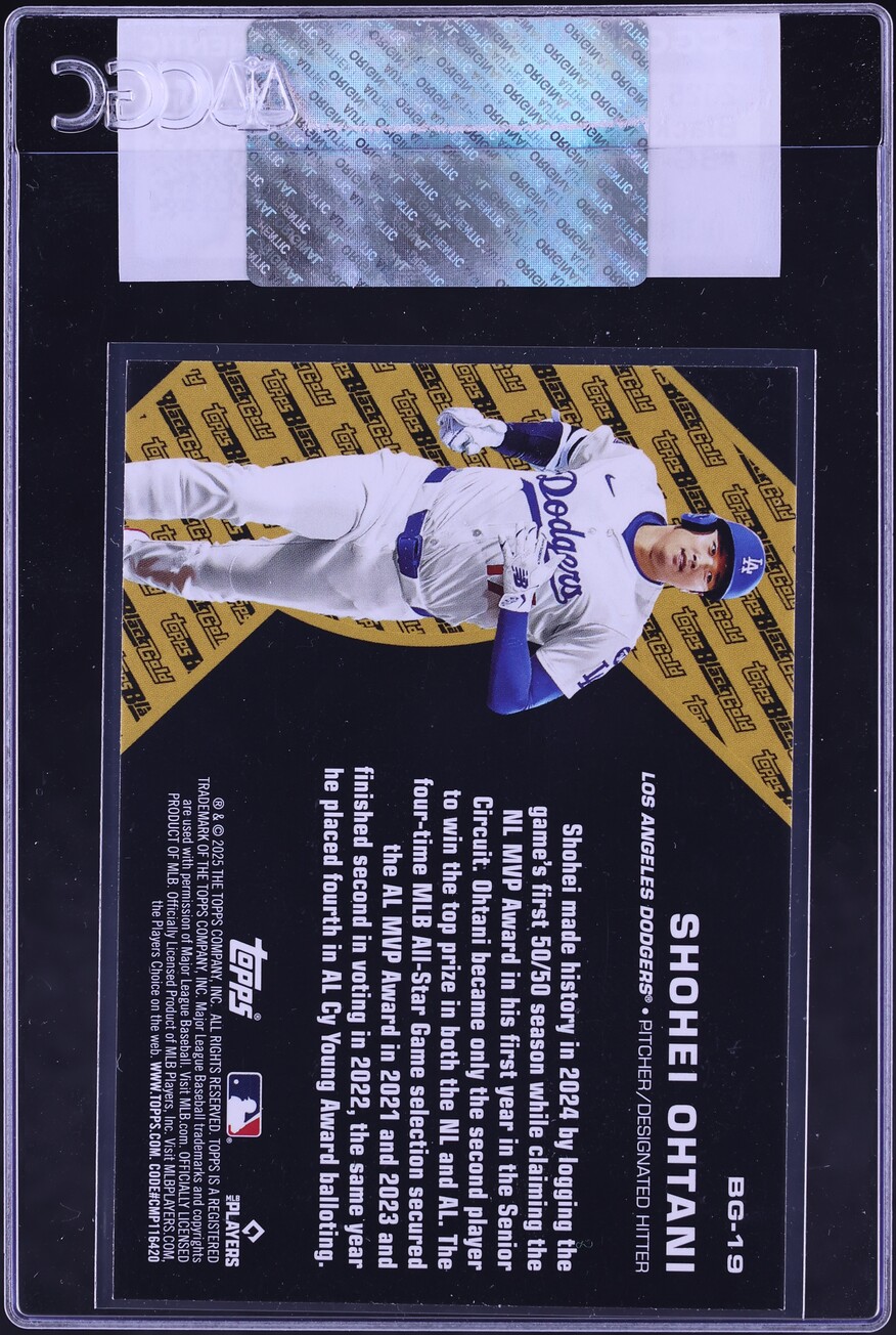 2025 Topps Update Black Gold Shohei Ohtani #BG-19 CGC AUTH