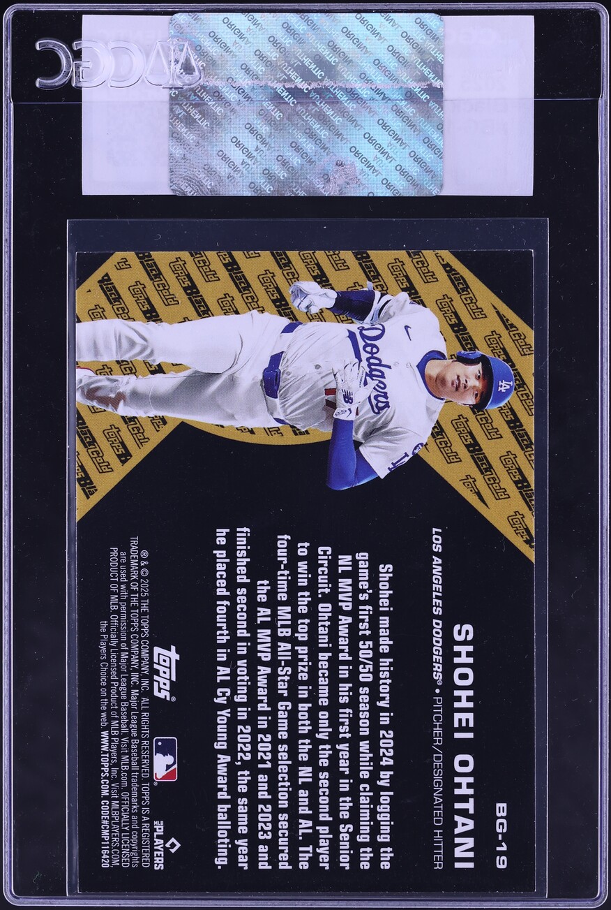 2025 Topps Update Black Gold Shohei Ohtani #BG-19 CGC AUTH