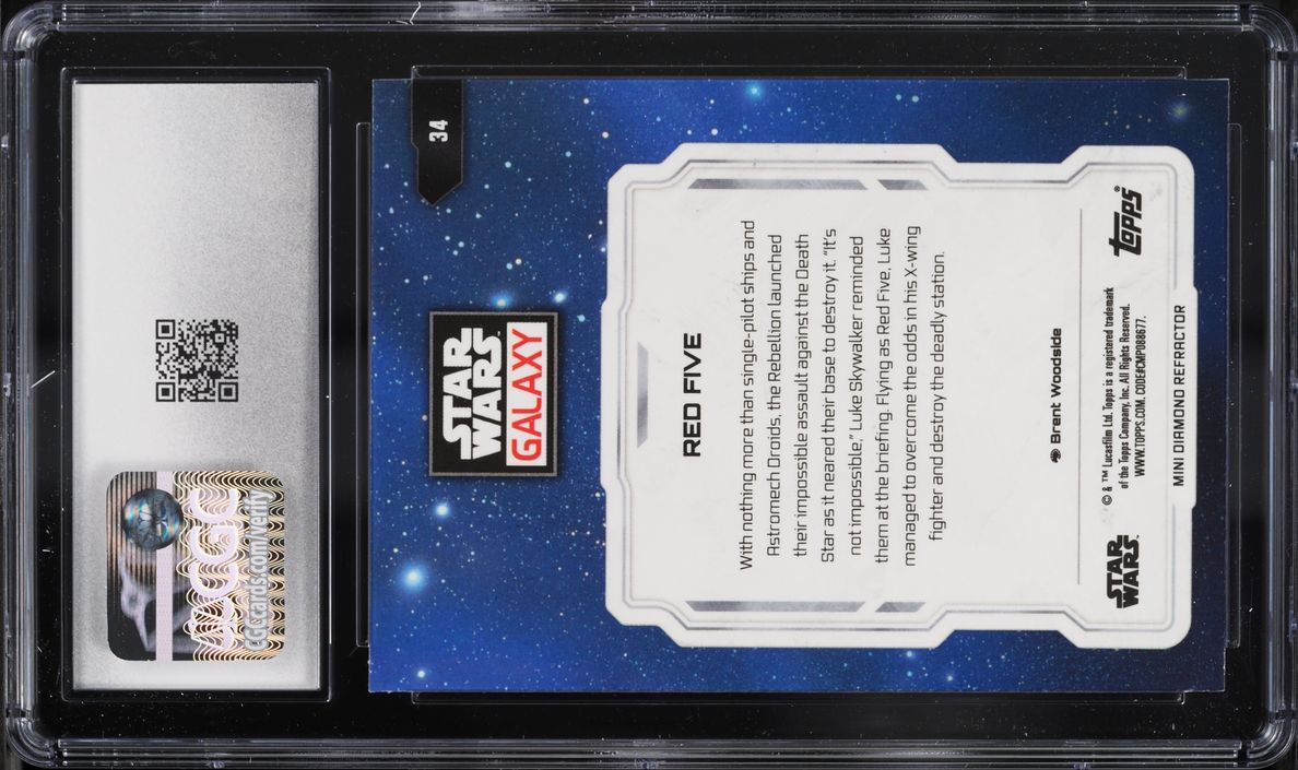 2024 Topps Chrome Star Wars Galaxy Refractor Red Five #34 CGC 8.5 NM-MT+