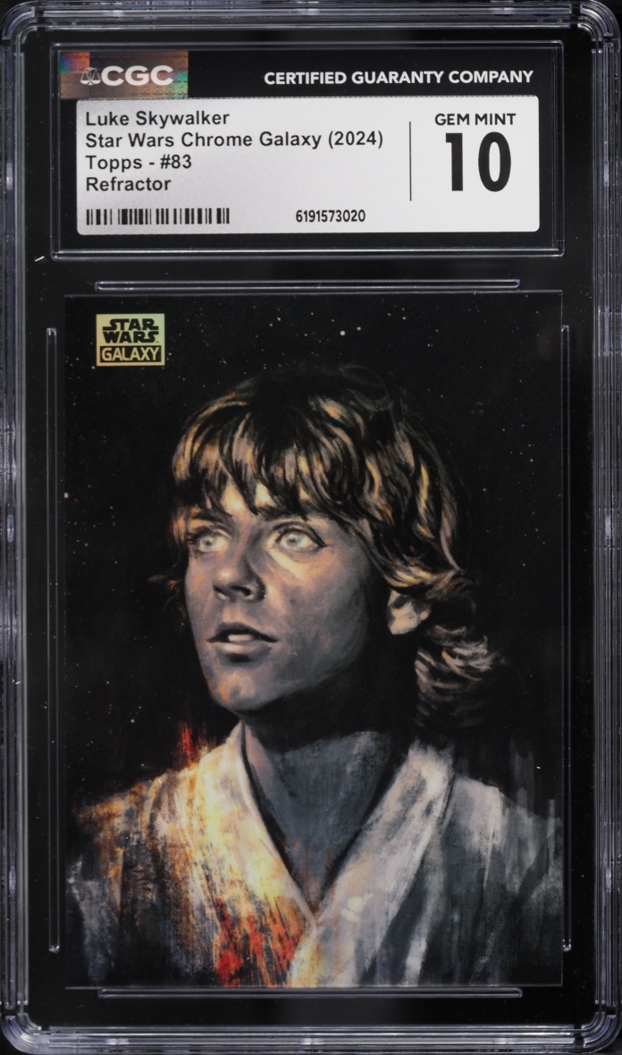 2024 Topps Star Wars Chrome Galaxy Refractor Luke Skywalker #83 CGC 10 GEM MINT