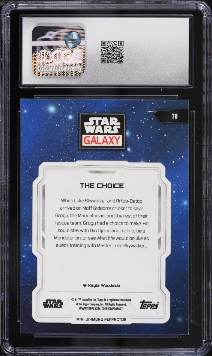 2024 Topps Chrome Star Wars Galaxy Refractor The Choice #78 CGC 10 GEM MINT