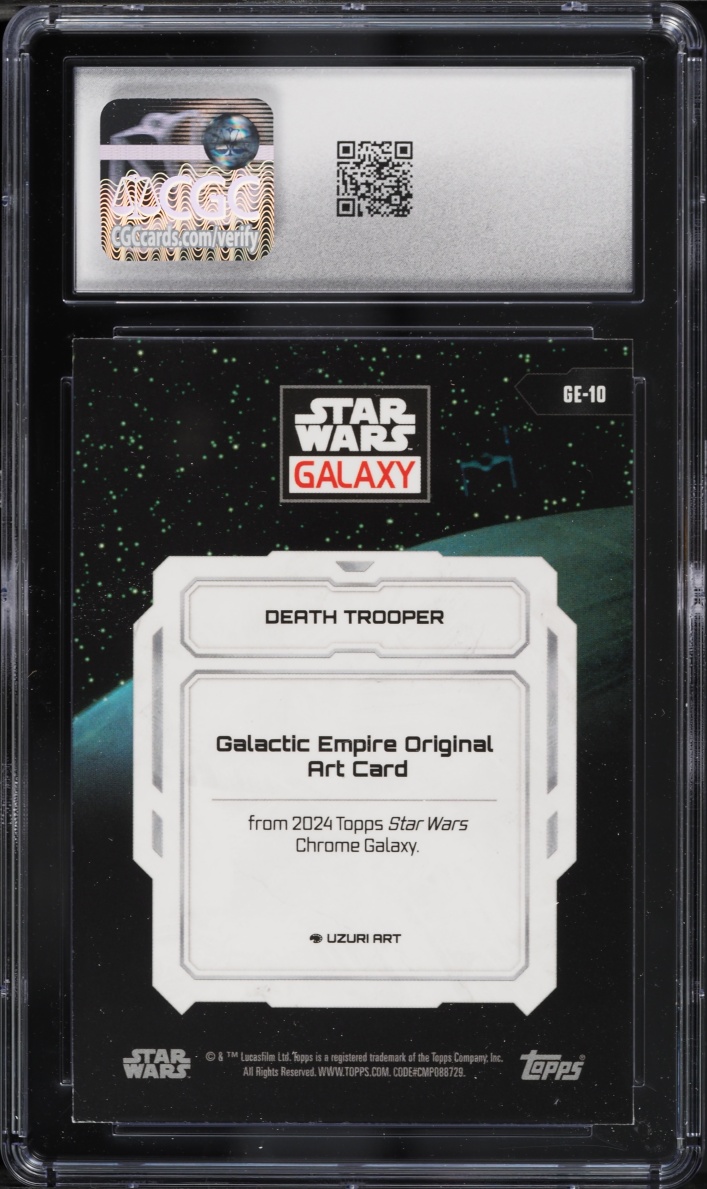 2024 Topps Star Wars Chrome Galaxy Galactic Empire Art Death Trooper #GE-10 CGC 10 GEM MINT