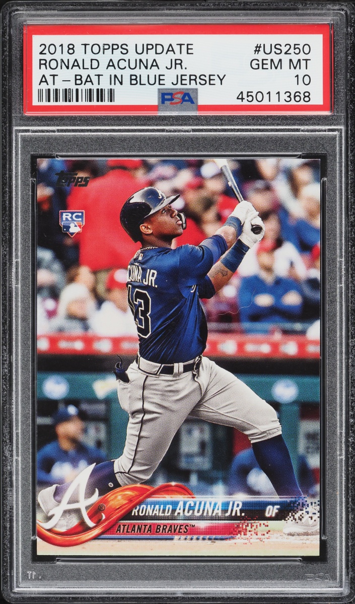 2018 Topps Update Ronald Acuna Jr. ROOKIE #US250 PSA 10 GEM MINT