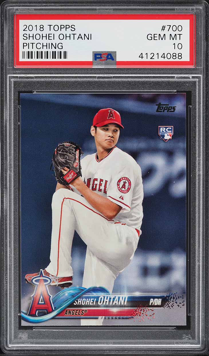 2018 Topps Pitching Shohei Ohtani ROOKIE #700 PSA 10 GEM MINT on