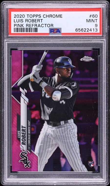 2020 Topps Chrome Pink Refractor Luis Robert ROOKIE #60 PSA 9 MINT