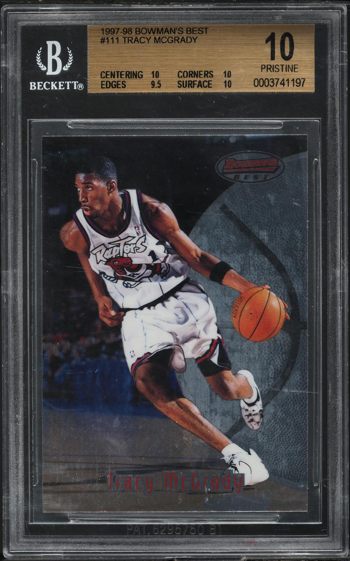 1997 Bowman's Best Tracy McGrady ROOKIE #111 BGS 10 PRISTINE
