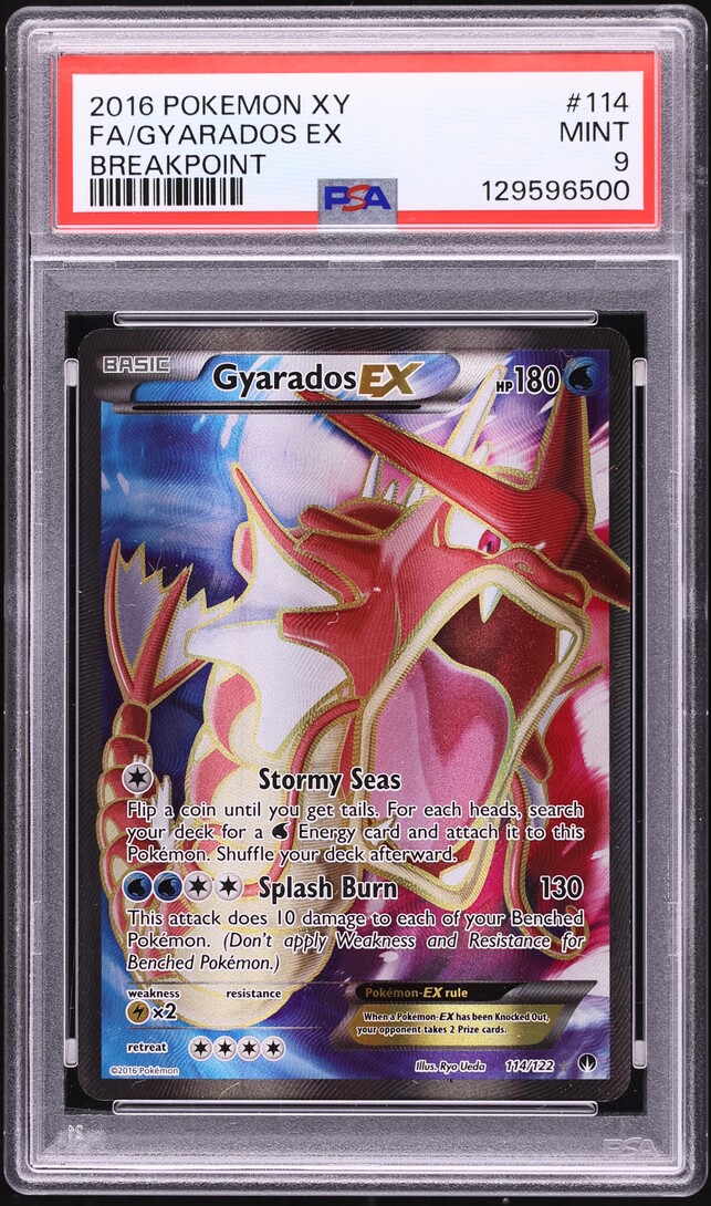 2016 Pokemon XY BREAKpoint Full Art Gyarados EX #114 PSA 9 MINT