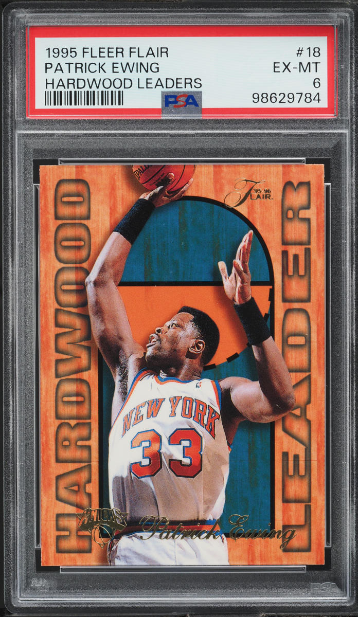 1995 Flair Hardwood Leaders Patrick Ewing #18 PSA 6 EXMT