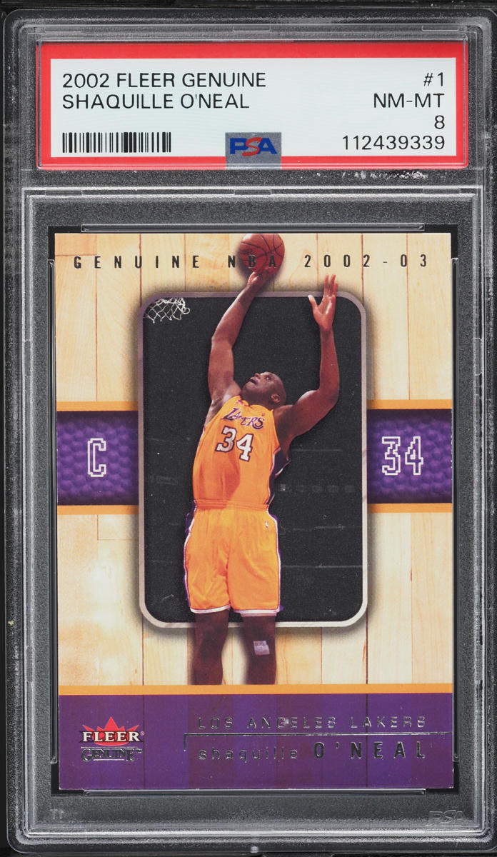 2002 Fleer Genuine Shaquille O'Neal #1 PSA 8 NM-MT