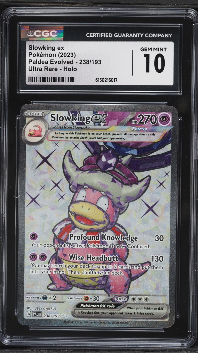 2023 Pokemon Scarlet & Violet Paldea Evolved Full Art Slowking ex #238 CGC 10 GEM MINT