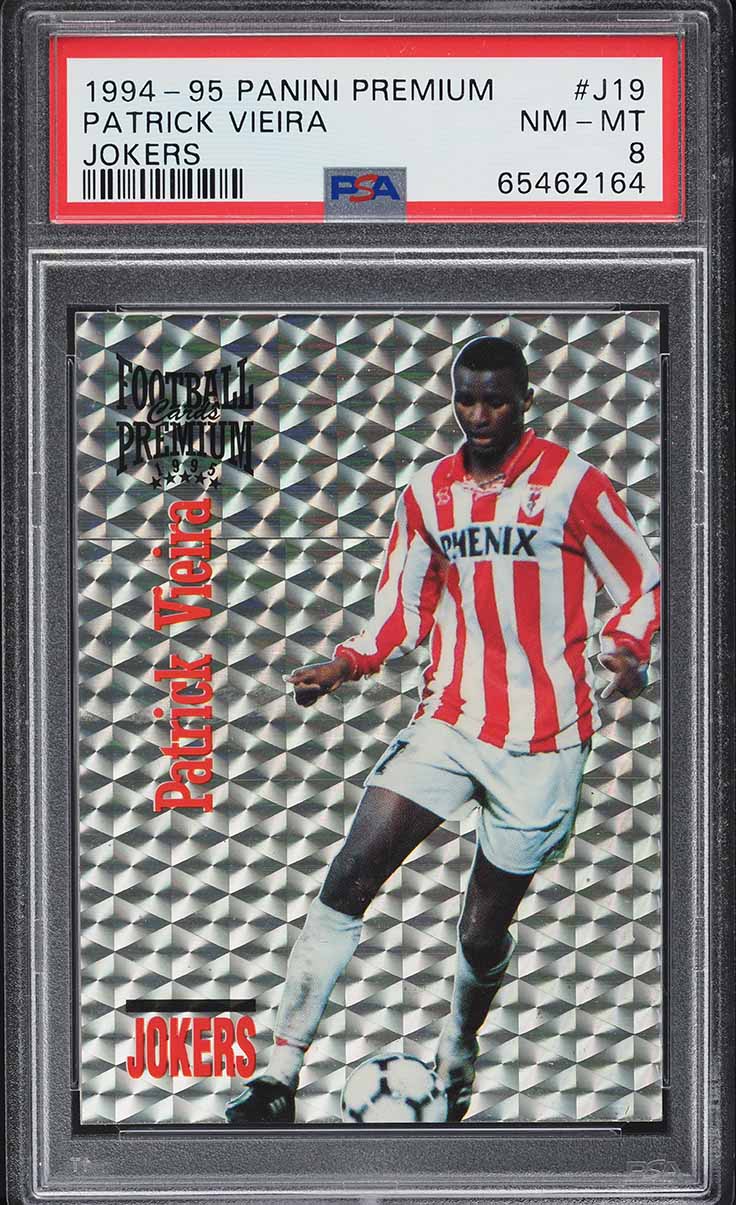 1994 Panini Premium Jokers Patrick Vieira ROOKIE #J19 PSA 8 NM-MT