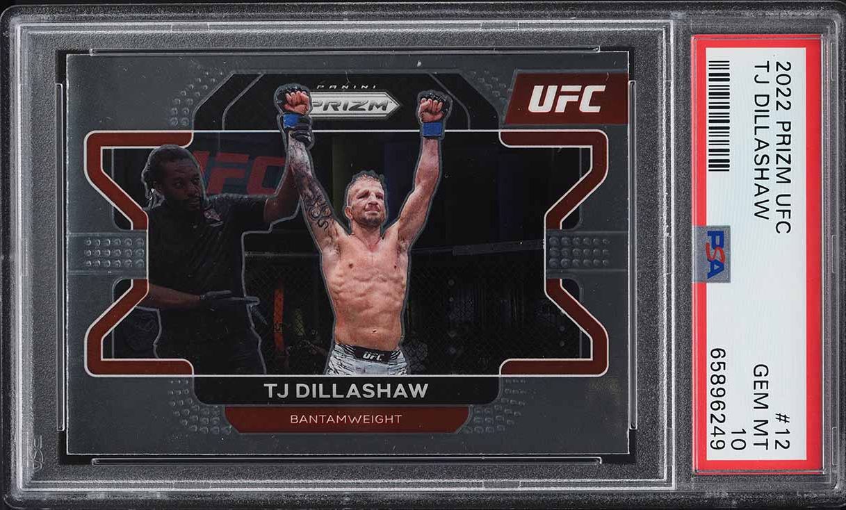 2022 Panini Prizm UFC TJ Dillashaw #12 PSA 10 GEM MINT