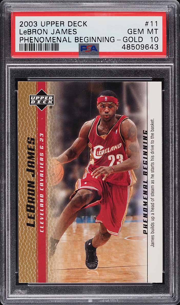 2003 Upper Deck Phenomenal Beginnings Gold LeBron James ROOKIE #11 PSA 10 GEM