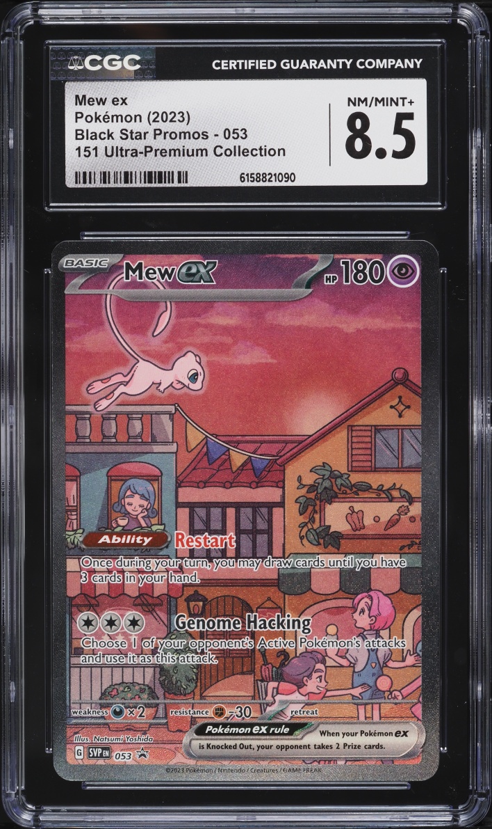 2023 Pokemon Scarlet & Violet Promo 151 Ultra Premium Collection Full Art Mew EX #53 CGC 8.5