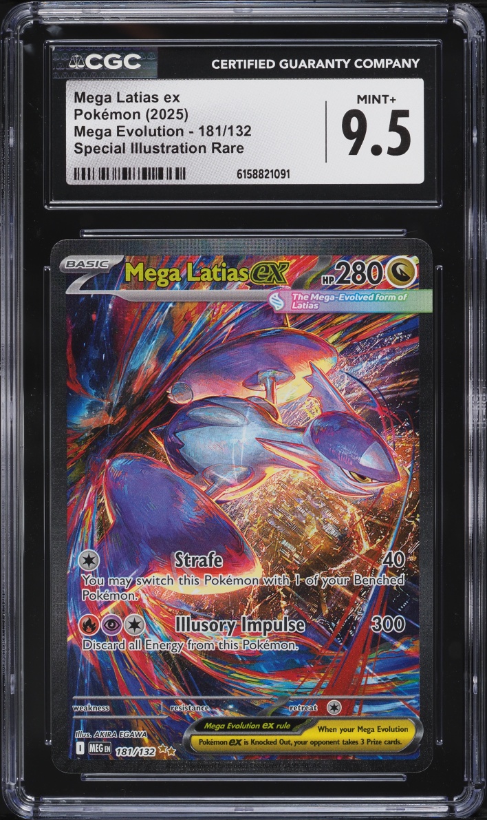 2025 Pokemon Mega Evolution SIR Mega Latias EX #181 CGC 9.5 MINT+