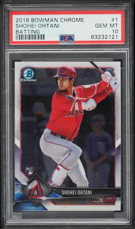 2018 Bowman Shohei Ohtani ROOKIE #49 PSA 10 GEM MINT on Fanatics