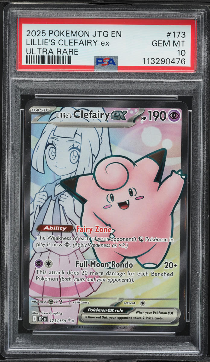 2025 Pokemon Scarlet & Violet Journey Together Full Art Lillie's Clefairy EX #173 PSA 10 GEM