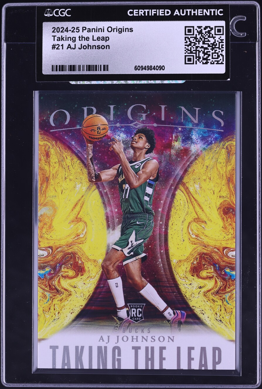 2024 Panini Origins Taking The Leap AJ Johnson ROOKIE #21 CGC AUTH on ...