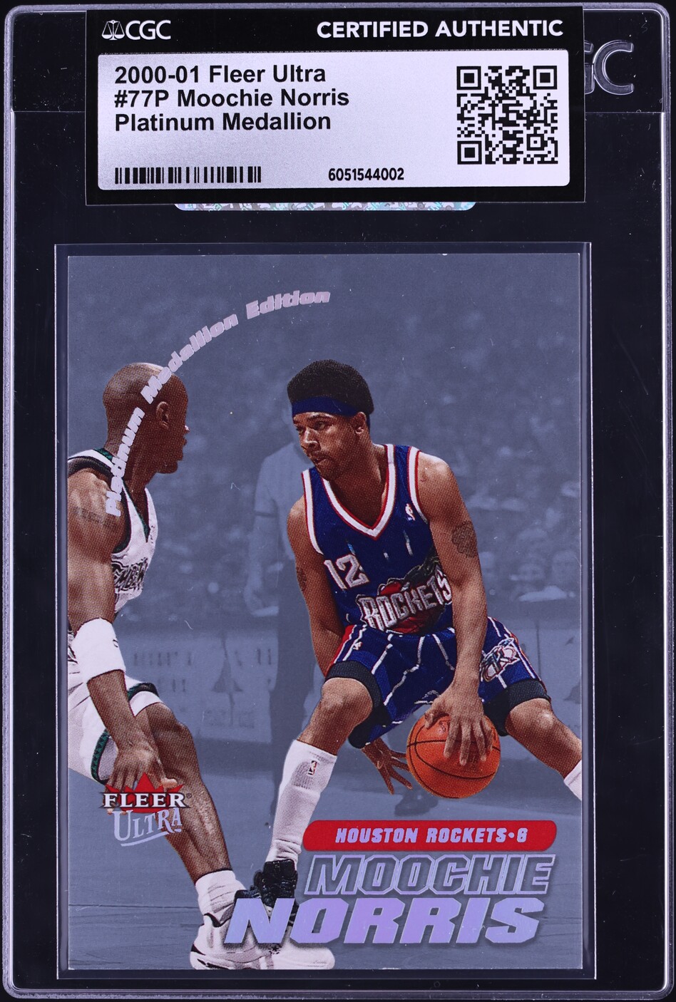 2000 Ultra Platinum Medallion Moochie Norris /50 #77P CGC AUTH