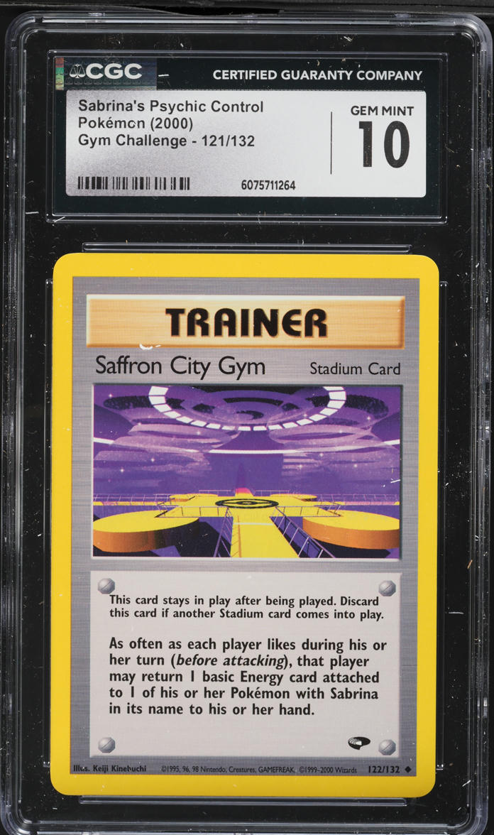 2000 Pokemon Gym Challenge Sabrina's Psychic Control #121 CGC 10 GEM MINT
