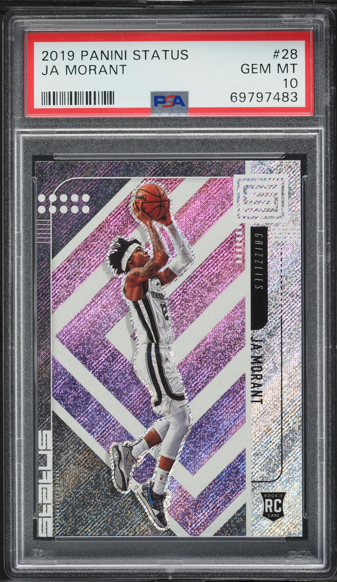 2019 Panini Status Ja Morant ROOKIE #28 PSA 10 GEM MINT on