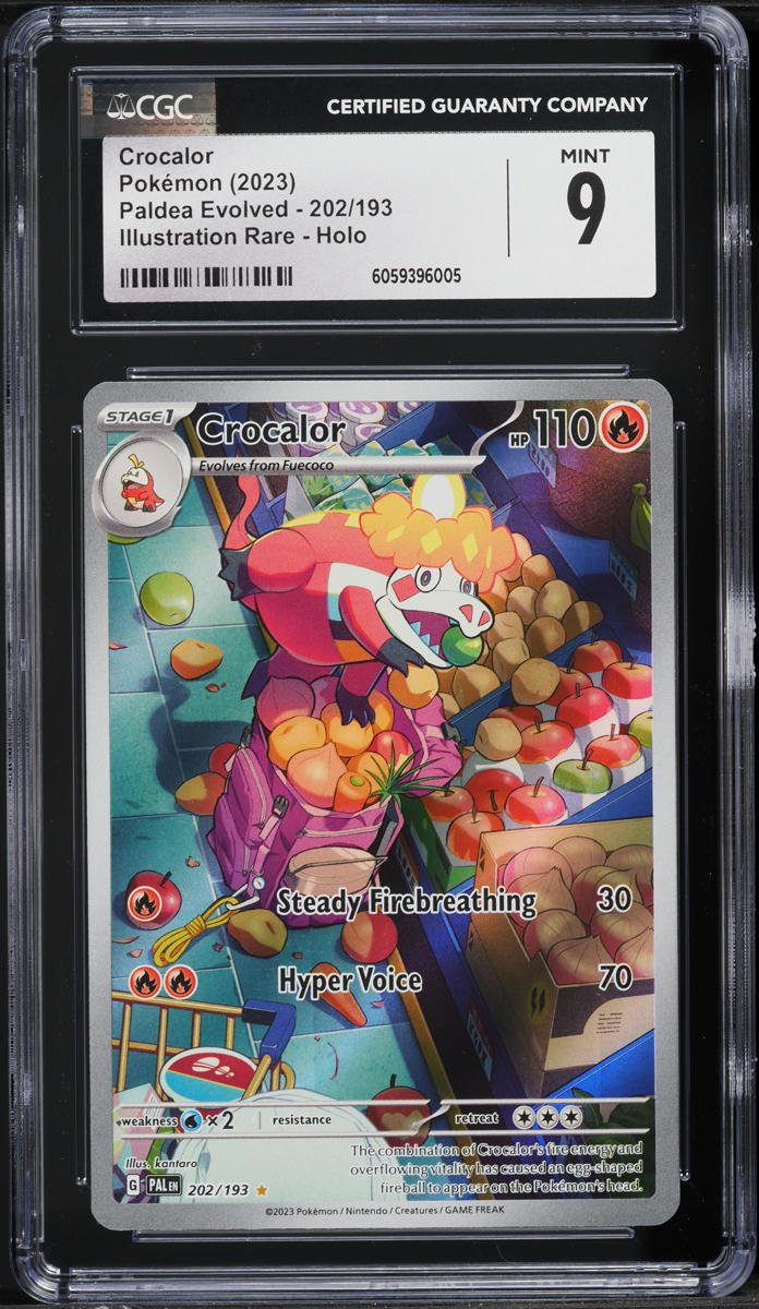 2023 Pokemon Scarlet & Violet Paldea Evolved IR Crocalor #202 CGC 9 MINT