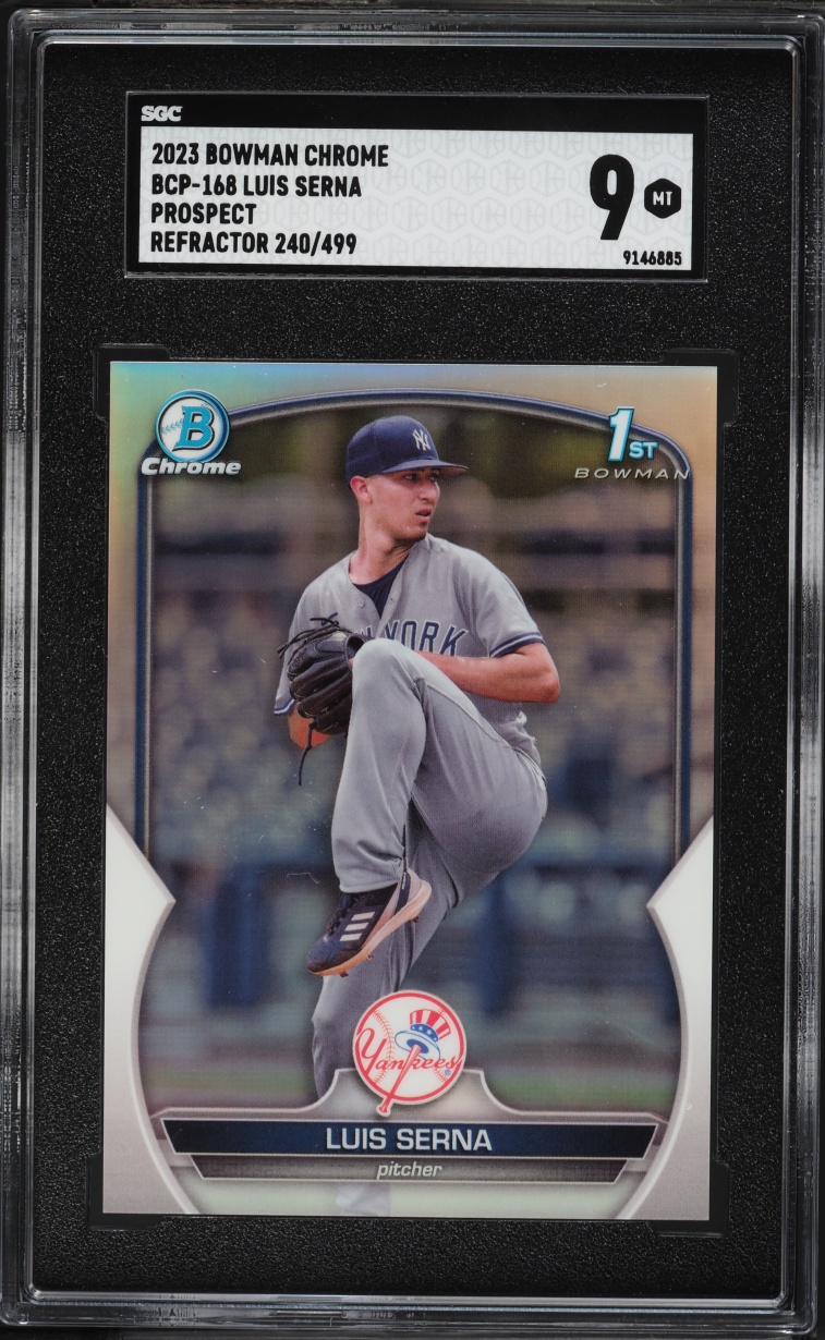 2023 Bowman Chrome Refractor Luis Serna PROSPECT /499 #BCP-168 SGC 9 MINT