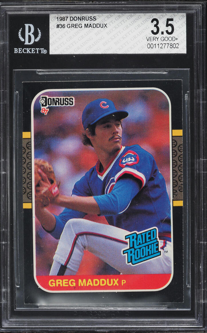 1987 Donruss Greg Maddux ROOKIE #36 BGS 3.5 VG+