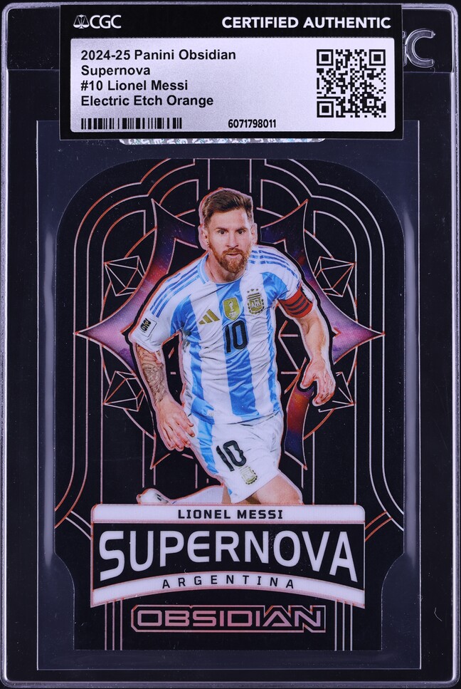 OBSIDIAN LIONEL MESSI ユニフォームカード 2023-24 Obsidian Dual Jersey Ink Red Flood LIONEL MESSI DJ