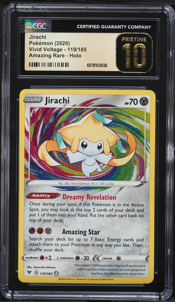 2020 Pokemon Sword & Shield Vivid Voltage Amazing Rare Jirachi #119 CGC 10 PRISTINE