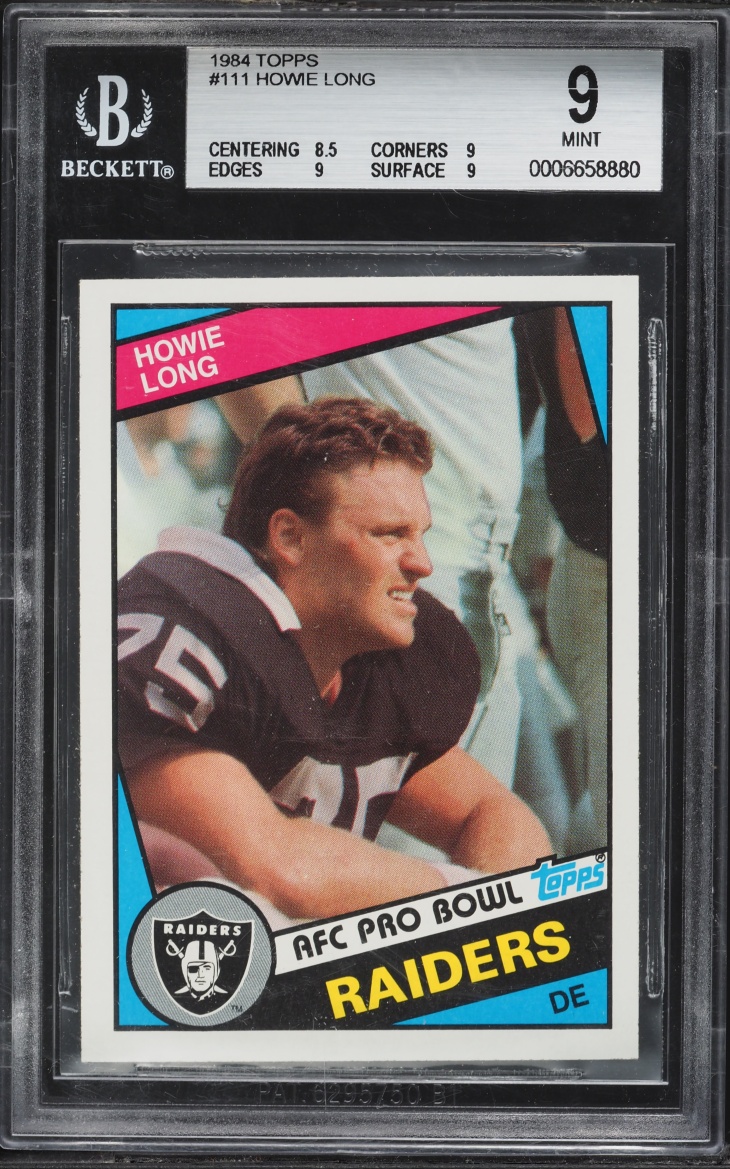 1984 Topps Football Howie Long ROOKIE #111 BGS 9 MINT