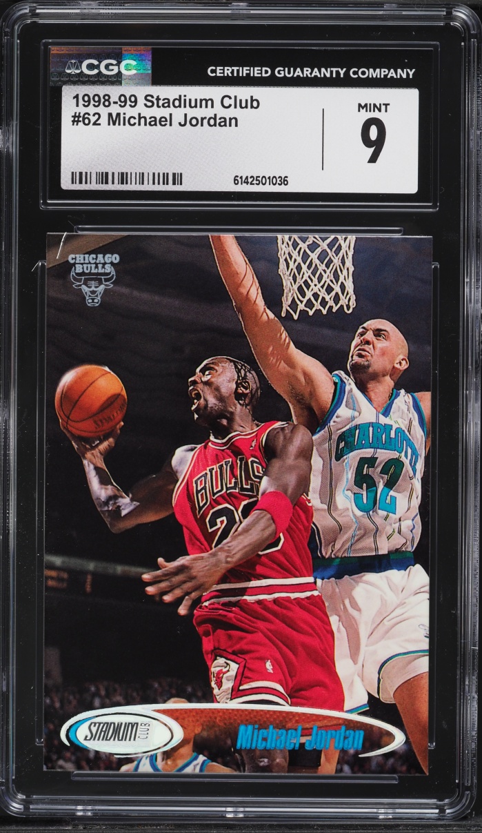 1998 Stadium Club Basketball Michael Jordan #62 CGC 9 MINT