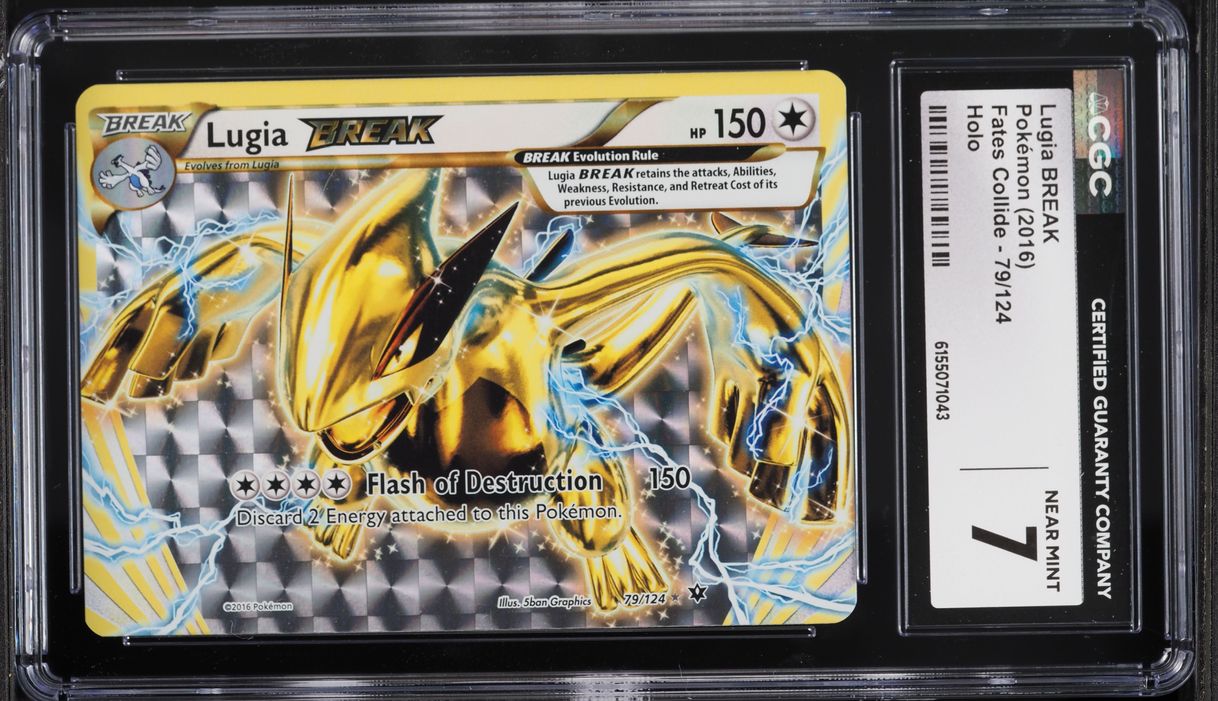 2016 Pokemon XY Fates Collide Holo Lugia BREAK #79 CGC 7 NRMT
