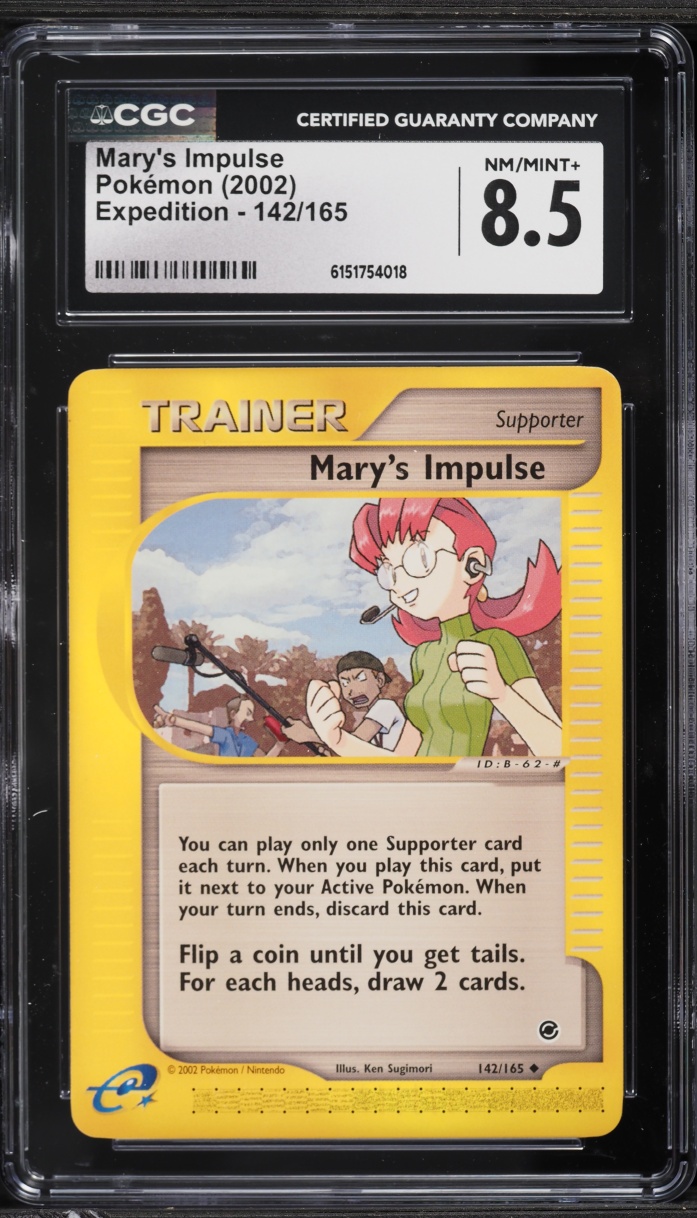 2002 Pokemon Expedition Mary's Impulse #142 CGC 8.5 NM-MT+