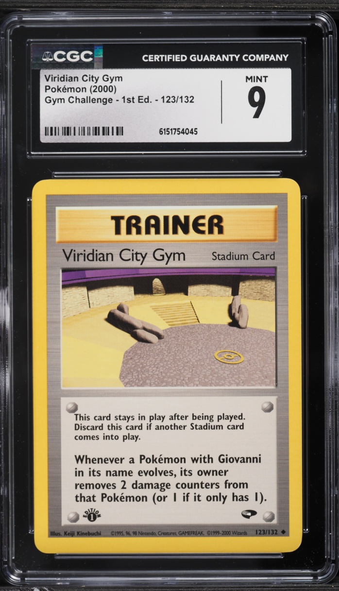 2000 Pokemon Gym Challenge 1st Edition Viridian City Gym #123 CGC 9 MINT