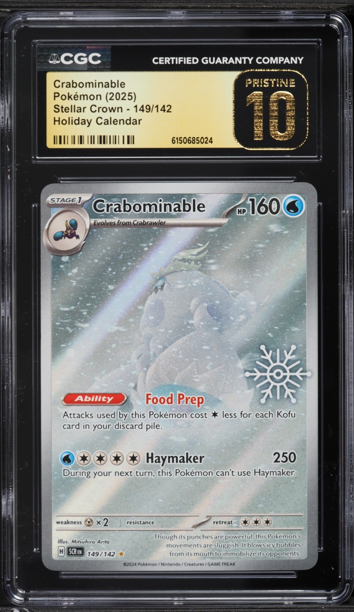 2025 Pokemon SV Stellar Crown Holiday Calendar IR Crabominable #149 CGC 10 PRISTINE