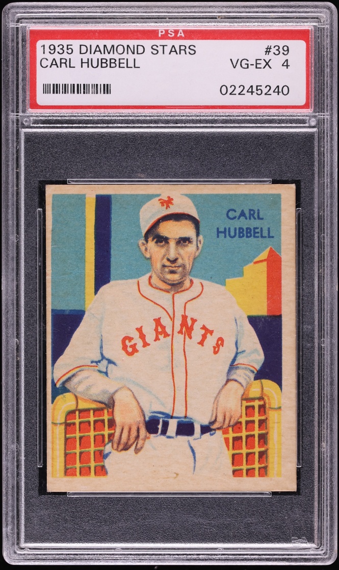1935 Diamond Stars Carl Hubbell #39 PSA 4 VGEX