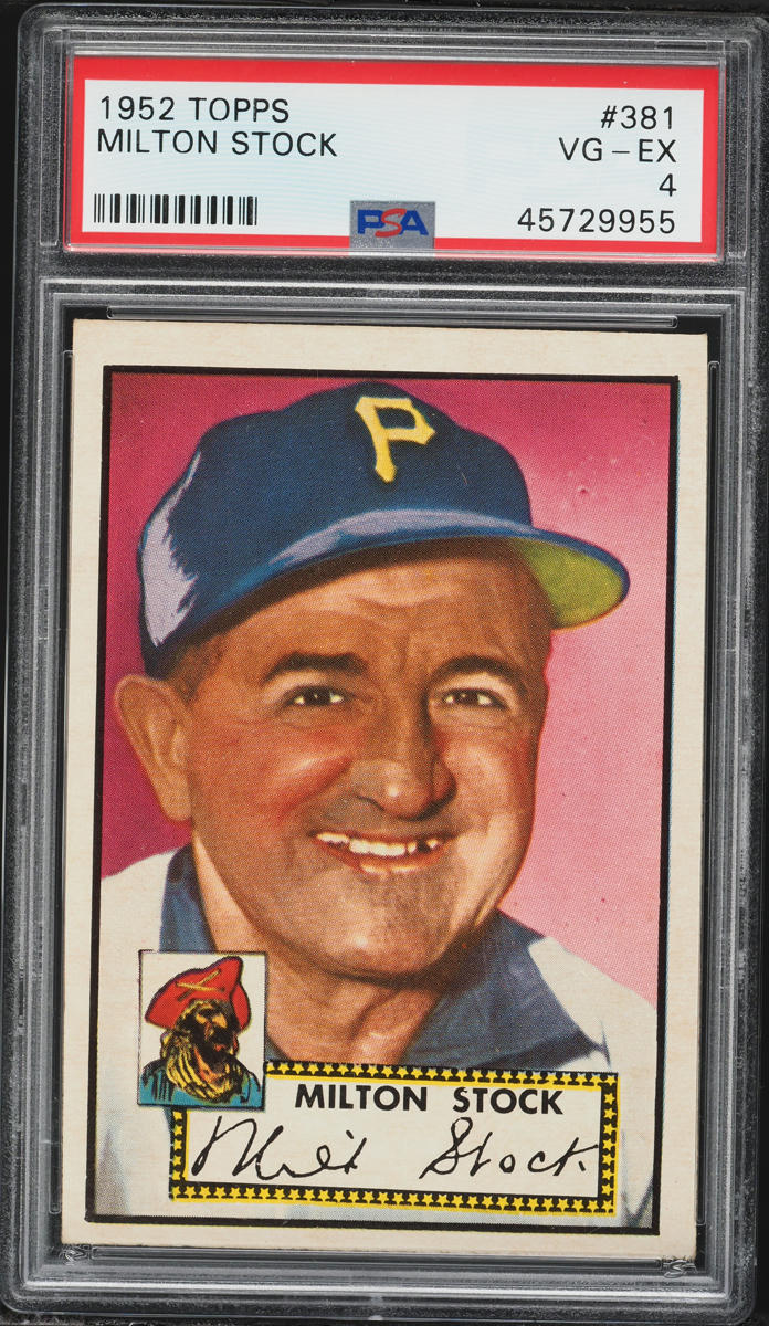 1952 Topps Milton Stock #381 PSA 4 VGEX